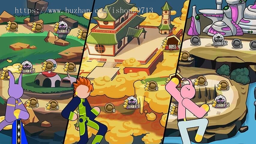 HTML5休闲小游戏《火柴人龙珠之战》带广告接口