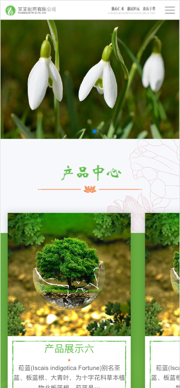 (自适应手机端)响应式通用医药制药类企业网站模板 HTML5农业园林网站源码下载