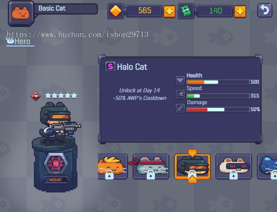 HTML5休闲小游戏《猫猫枪手》带广告接口