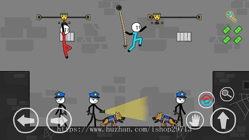 HTML5休闲小游戏《火柴人大逃亡》带广告接口