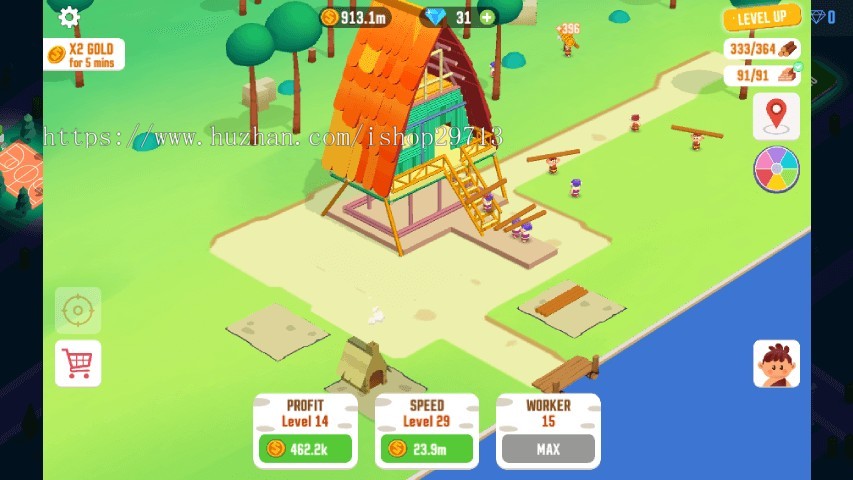 HTML5休闲小游戏《原始建造》带广告接口