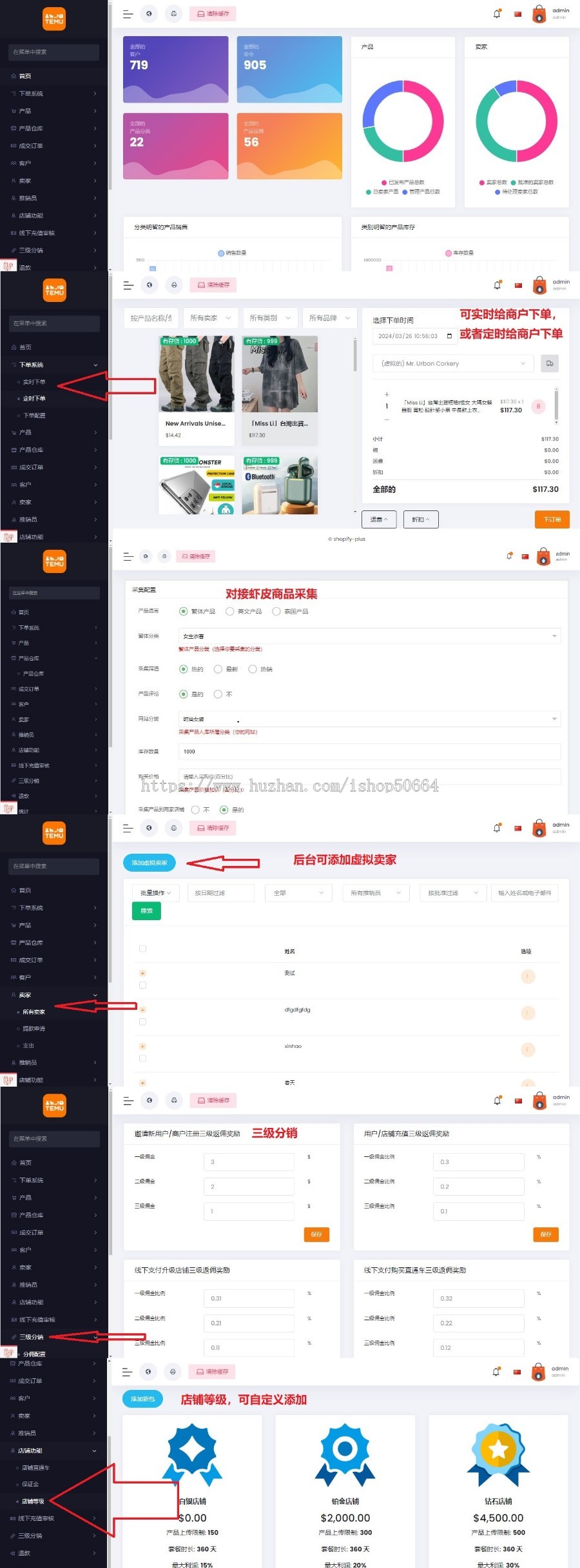 【海外仓】多语言多商户外贸商城/云仓物流/商家入驻/一键采集铺货/跨境电商系统源码