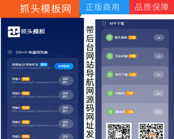 带后台网站导航网源码网址发布页团队个人域名导航网防丢页域名跳转app下载网址引流