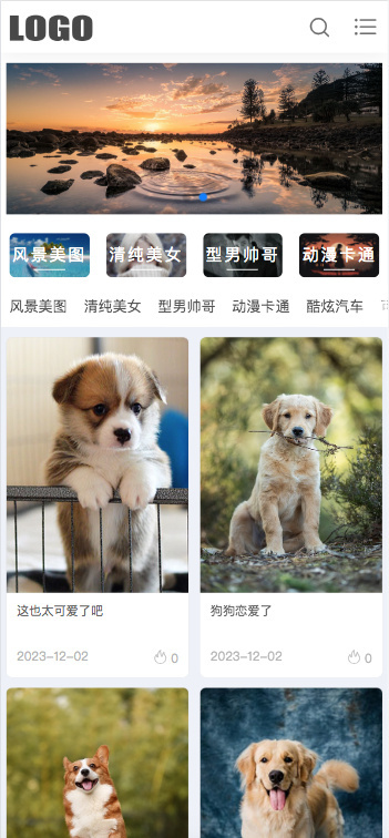 (自适应手机端)响应式相册图片网站模板 图片壁纸类网站源码下载