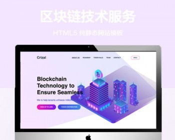 推荐 （自适应手机版）区块链技术服务网站模板 HTML5前端静态网站源码