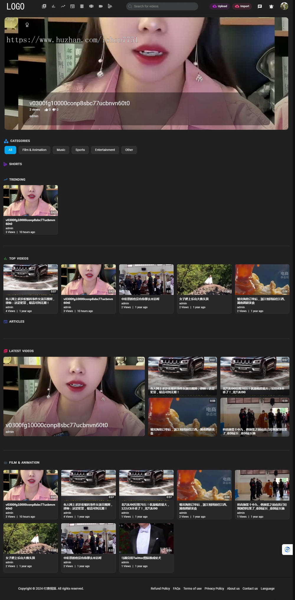 多语言短视频付费订阅系统/小视频付费系统/支持十几种语言/支持PayPal等多种付款方式