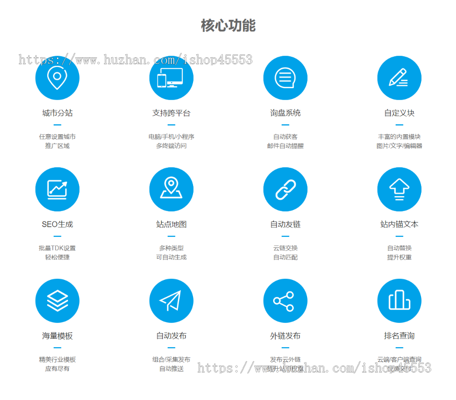汽车美容改装用品含授权企业站群地区城市分站系统