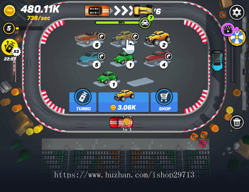 HTML5休闲小游戏《合成跑车》带广告接口