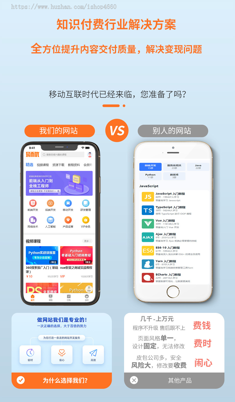 视频教程知识付费软件下载教育软件网站模板易优专业基础版源码