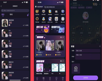语音聊天大厅陪聊天玩游戏系统语音聊天APP系统源码