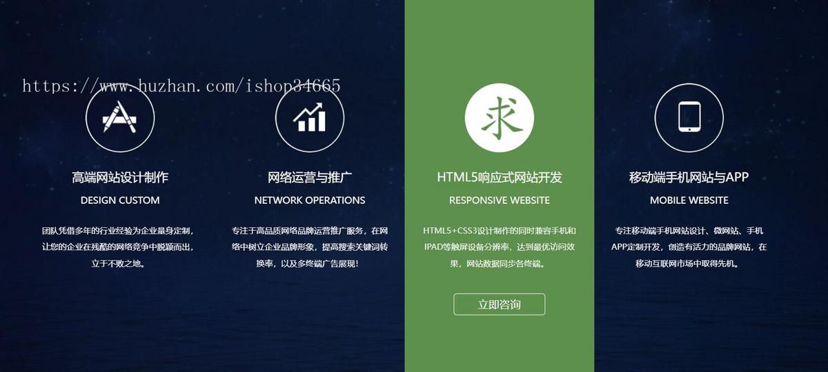 高端炫酷IT网络建站公司网站模板