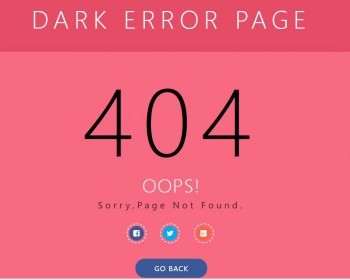 带分享按钮404页面丢失模板是一款粉色风格的网站404页面模板下载
