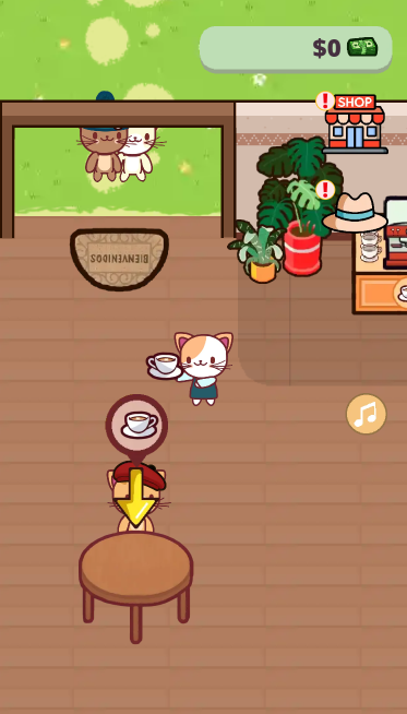 HTML5休闲小游戏《猫猫咖啡店》带广告接口