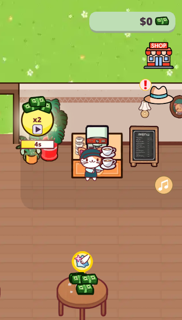 HTML5休闲小游戏《猫猫咖啡店》带广告接口