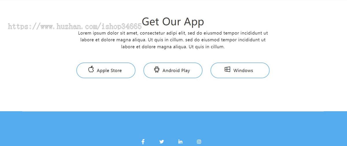 英文APP宣传营销下载静态网页源码