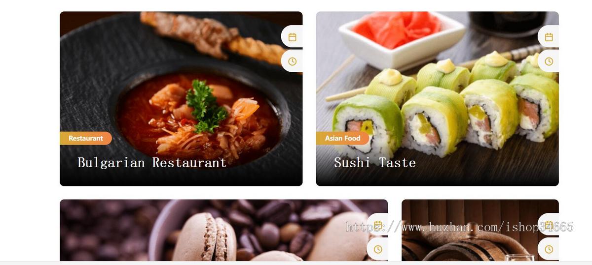 国外快餐美食网站静态HTML源码