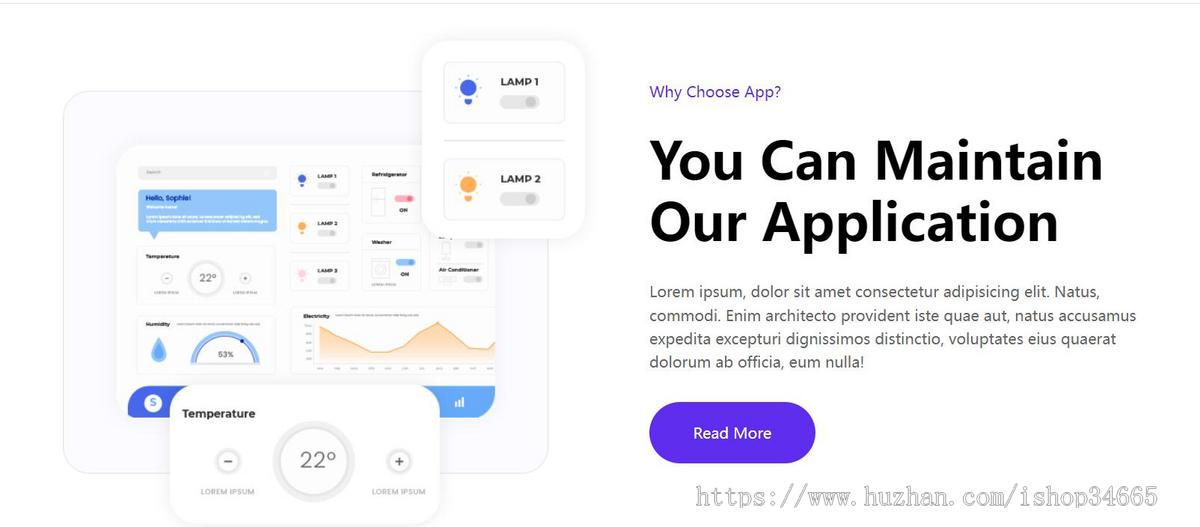 英文版数据管理手机APP静态HTML网站源码