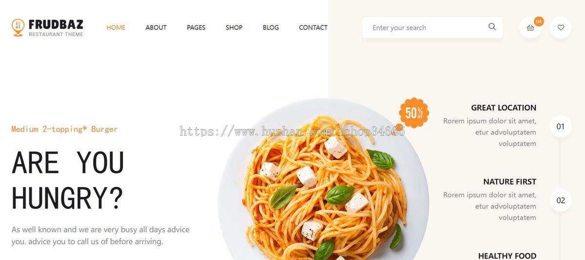 英文美食快餐网站官方模板静态HTML