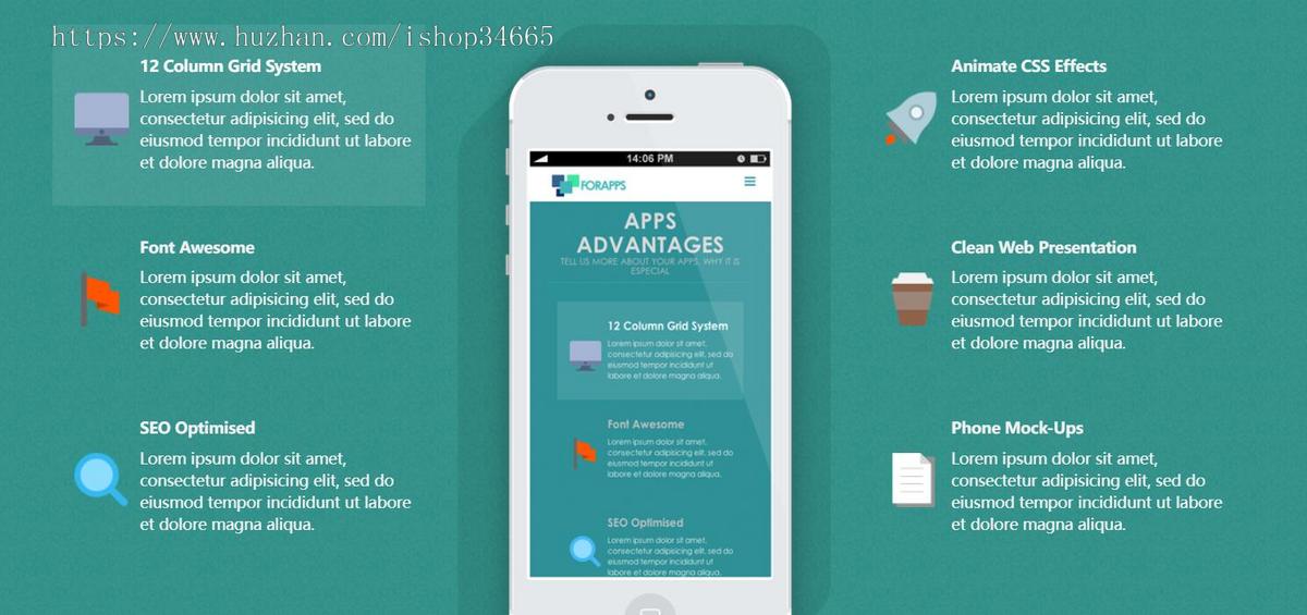 APP产品团队开发官网模板是一款基于HTML5实现的产品APP开发网站模板