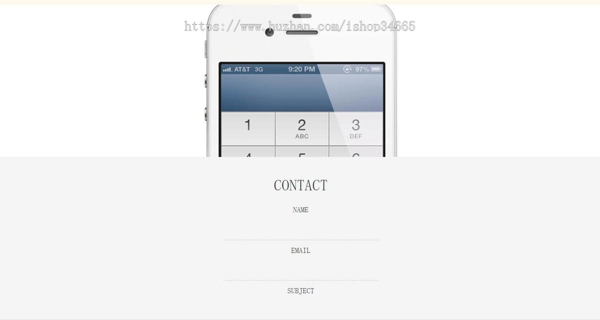 APP手机应用推广页模板是一款iPhone手机应用APP下载官网网站模板
