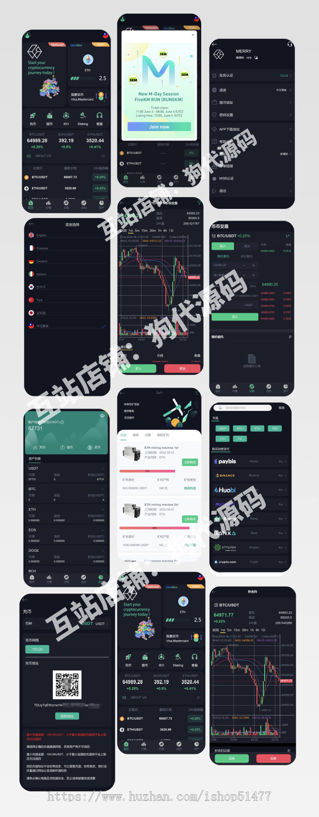 运营版多国语言区块链交易所|USDT/ETH/BTC/C2C/24小时行情/免费搭建/新币申购/新版本