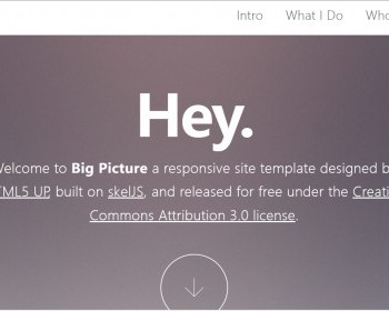 全屏大气的CSS3动画个人简历介绍推广HTML5互联网产品模板