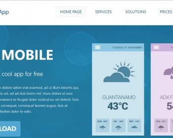 天气预报APP官网模板是一款手机APP应用开发公司网站