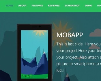 手机APP应用设计网站模板是一款绿色风格的html