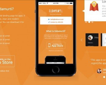 橙色APP手机客户端模板是一款APP软件开发公司网站模板