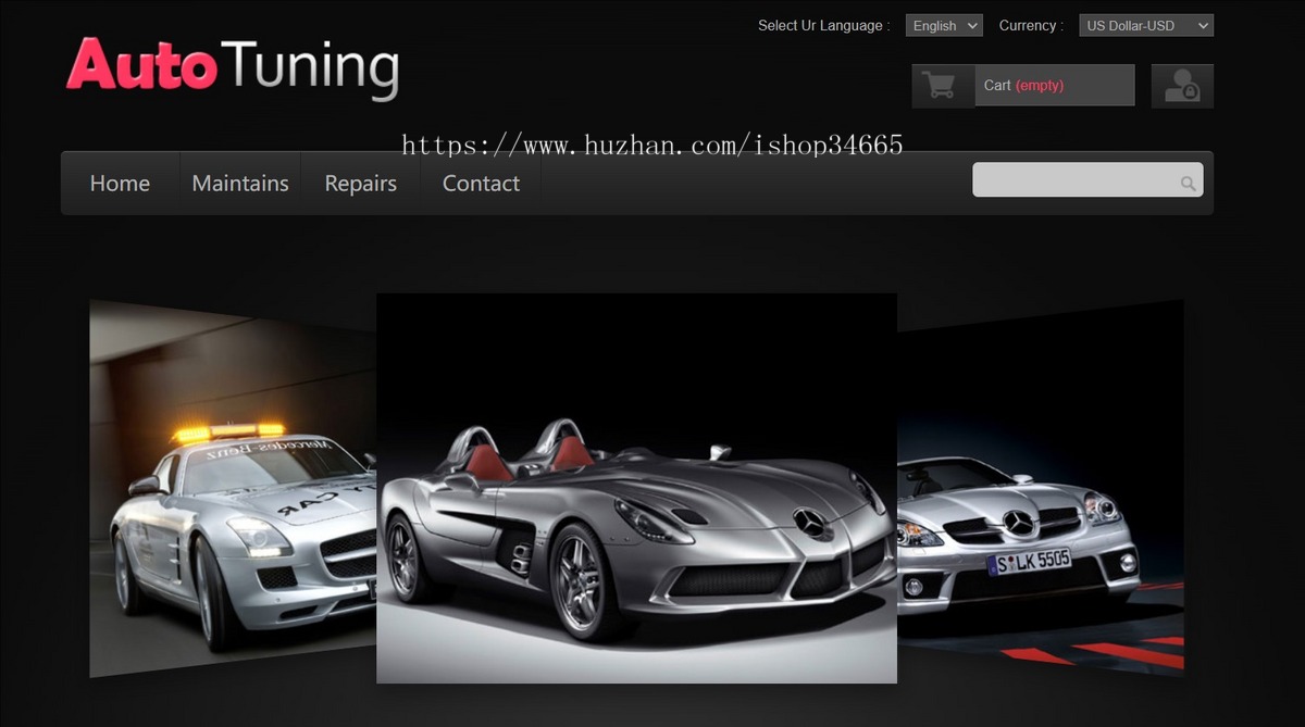 Auto3D幻灯黑色大图汽车展示响应式模板html5