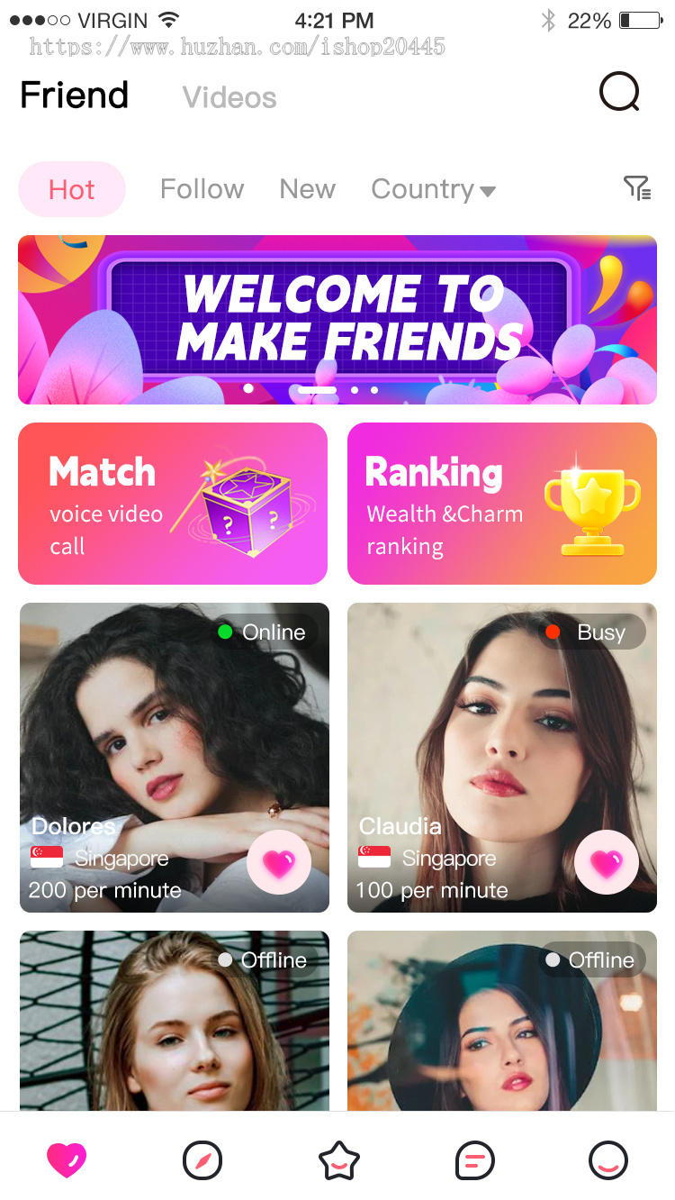 海外1v1DatingAPP源码国际版聊天交友平台定制chamet、MatchPub、Aveola、Tigo