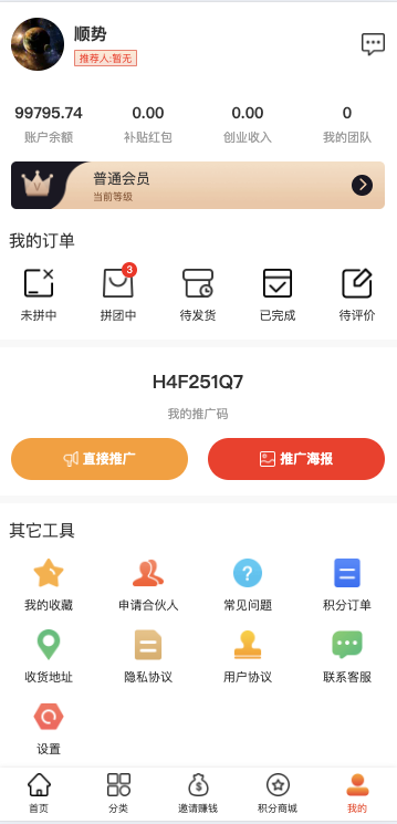 拼团返利多人拼团一人中奖其他人返利模式拼团返利系统开发定制