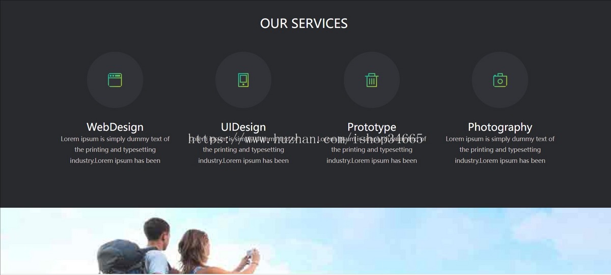 html5响应式parallels模版素材