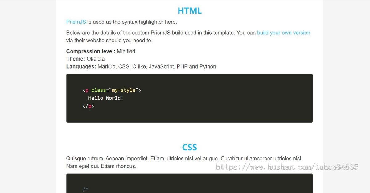 开源技术html5扁平个人网站模板