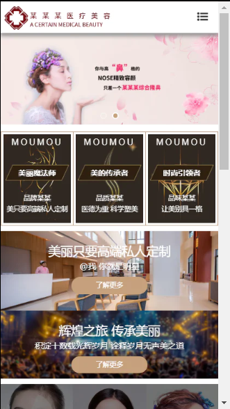 医疗整形美容响应式含授权企业站群地区城市分站系统