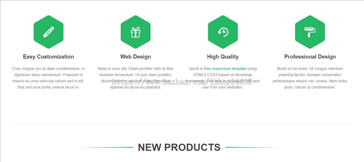 绿色超炫CSS3网站模板