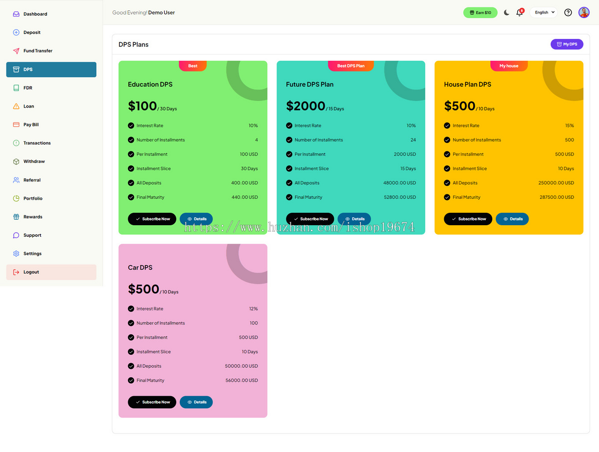 海外多语言数字银行系统财务管理系统在线银行网站源码