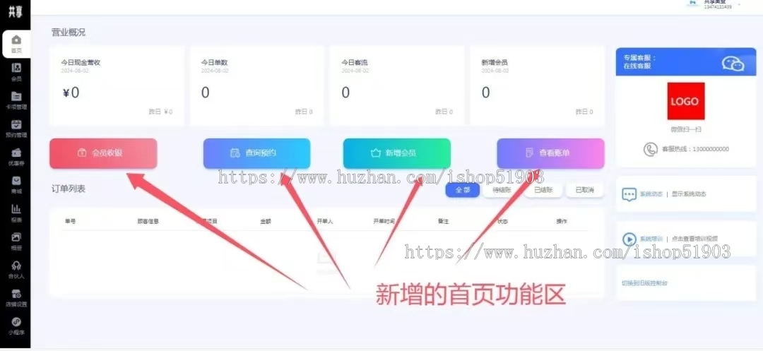 美容养生美发美甲美容预约共享股东合伙人分红系统