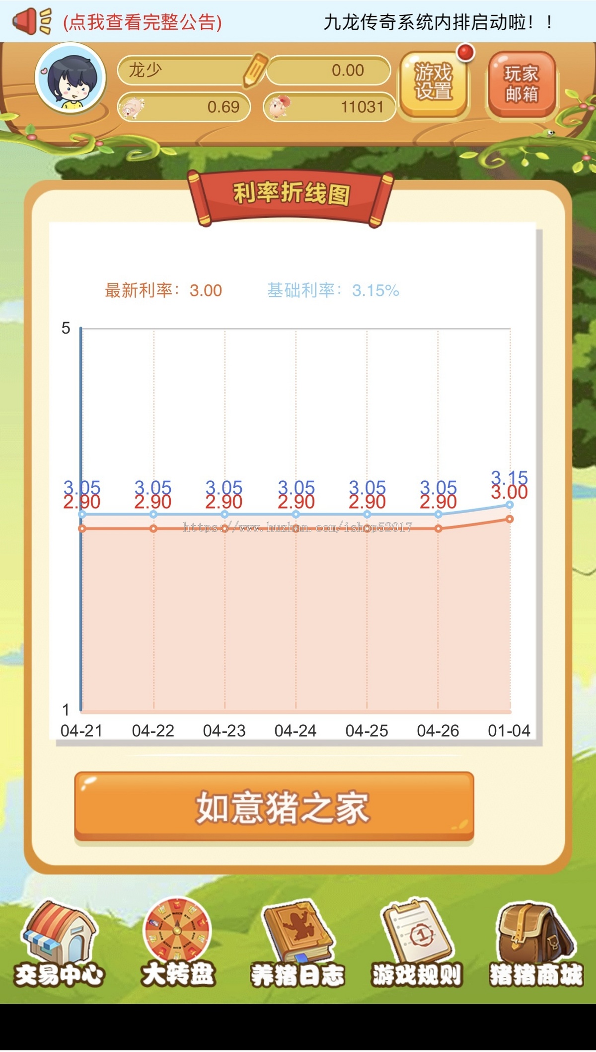 【高端官方运营版】富贵猪之家农场养殖游戏带商城如意猪龙猫传奇/富贵鸡区块