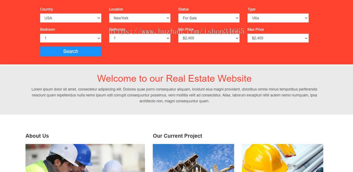 HTML5二手房源网站模板