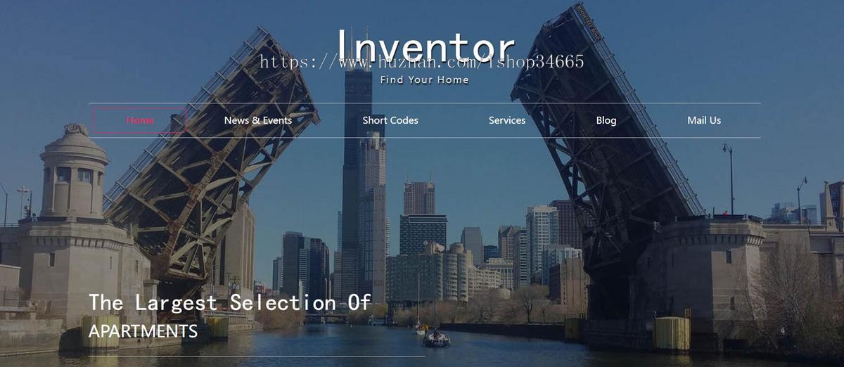 英文版商业地产服务公司网站HTML5模板