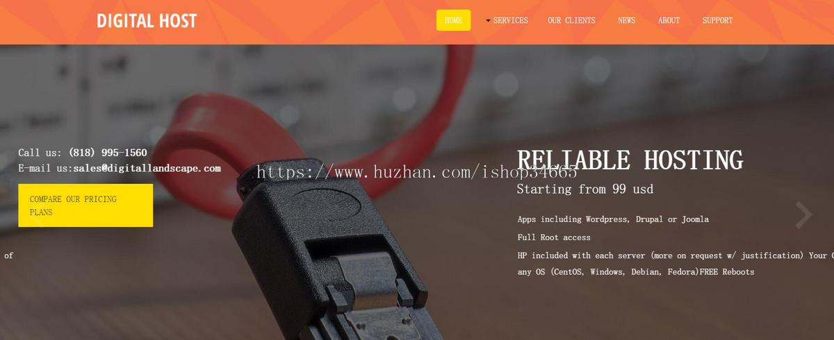 web托管提供商网站模板是一款html模板