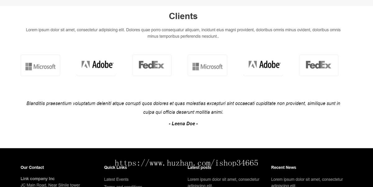 互联网IDC提供商HTML5模板