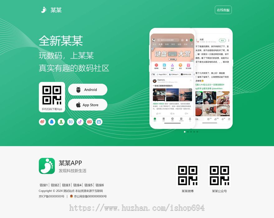 数码 商城 资讯 APP下载页 宣传页 着陆页 落地页 引导页