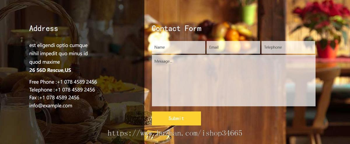 休闲果汁饮料网站模板是一款html5模板