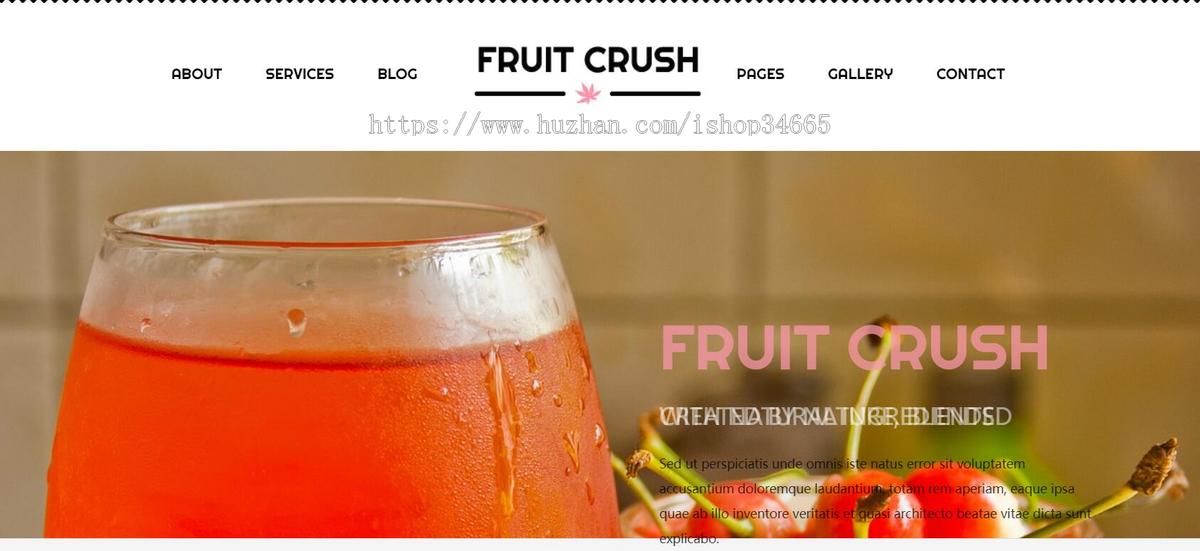 榨果汁饮料店网站模板是一款html5模板