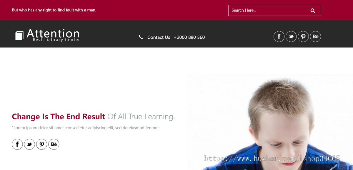 关于儿童教育的网站模板HTML5