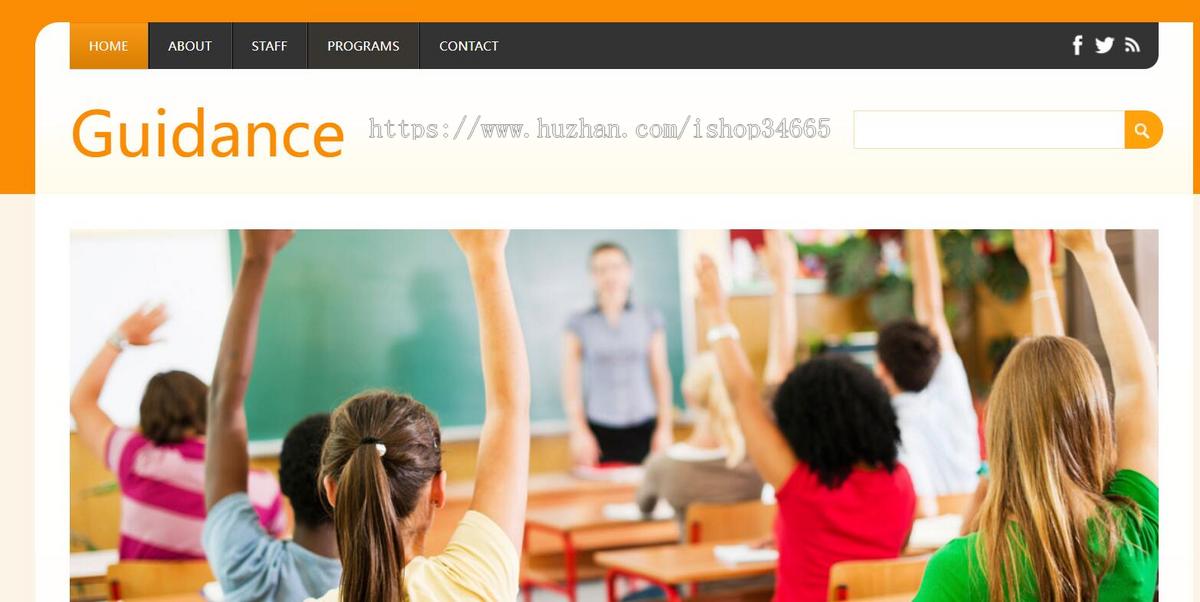 国外教育教学网站模板静态HTML
