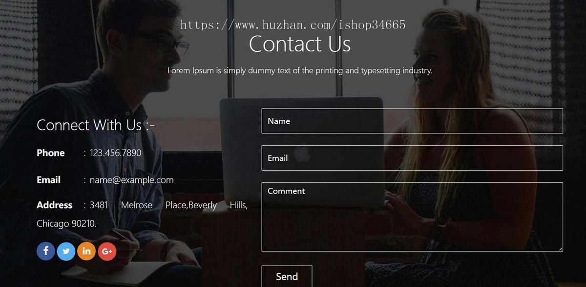 大气科研教育HTML5单页网站模板