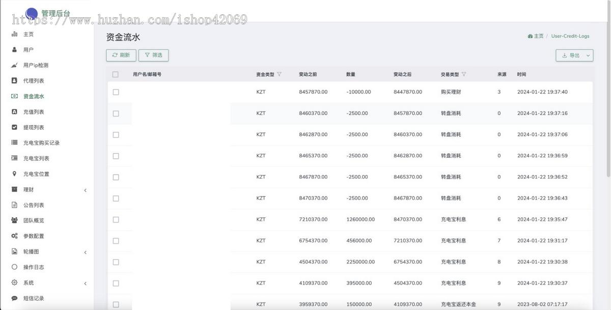 多语言投资理财实时位置充电桩/AI/等各种产品共享充电宝投放管理理财源码vue编译后前